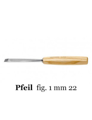 Scalpello legno Pfeil 1/22 lama dritta taglio 22 mm